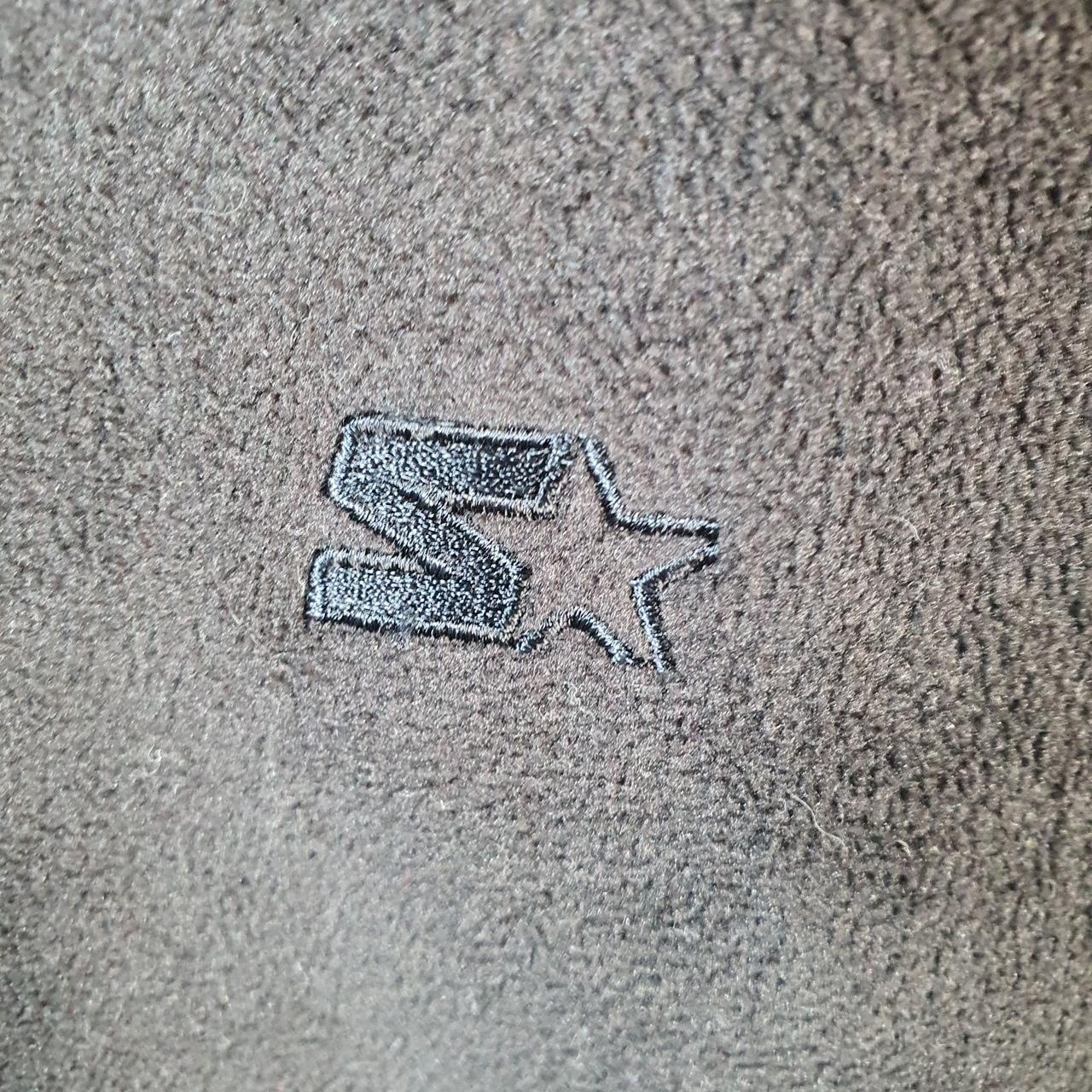 Vintage Starter Full Zip Fleece Sweatshirt Mens XL Black Logo Winter