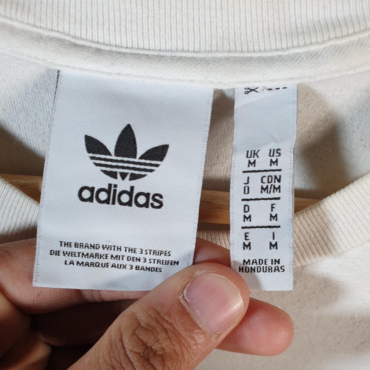 Vintage Adidas Trefoil Retro T Shirt Men’s Medium White Three Stripes Logo Athletic