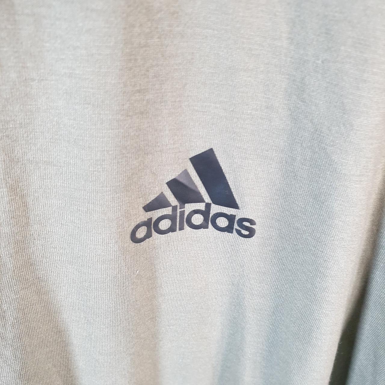 Vintage Adidas T Shirt Men’s 2XL Tall Khaki Green Three Stripes Athletic