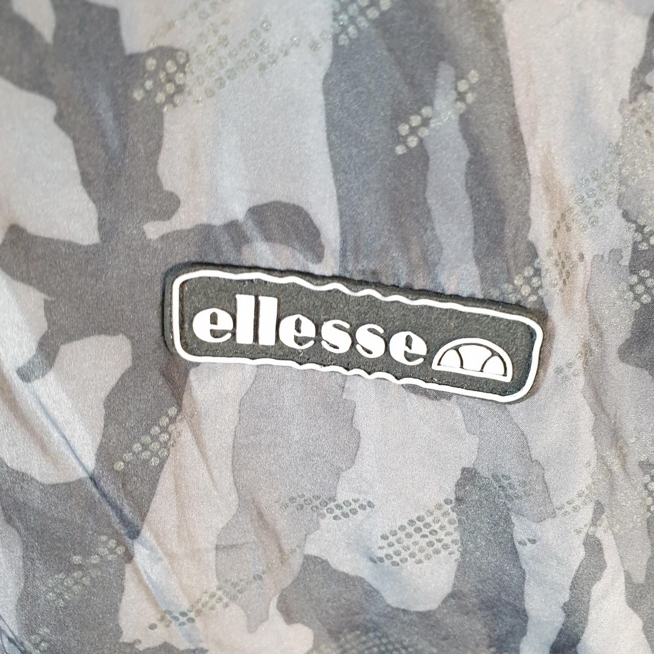 Vintage Ellesse Windbreaker Track Jacket Mens Large Grey Camouflage Full Zip