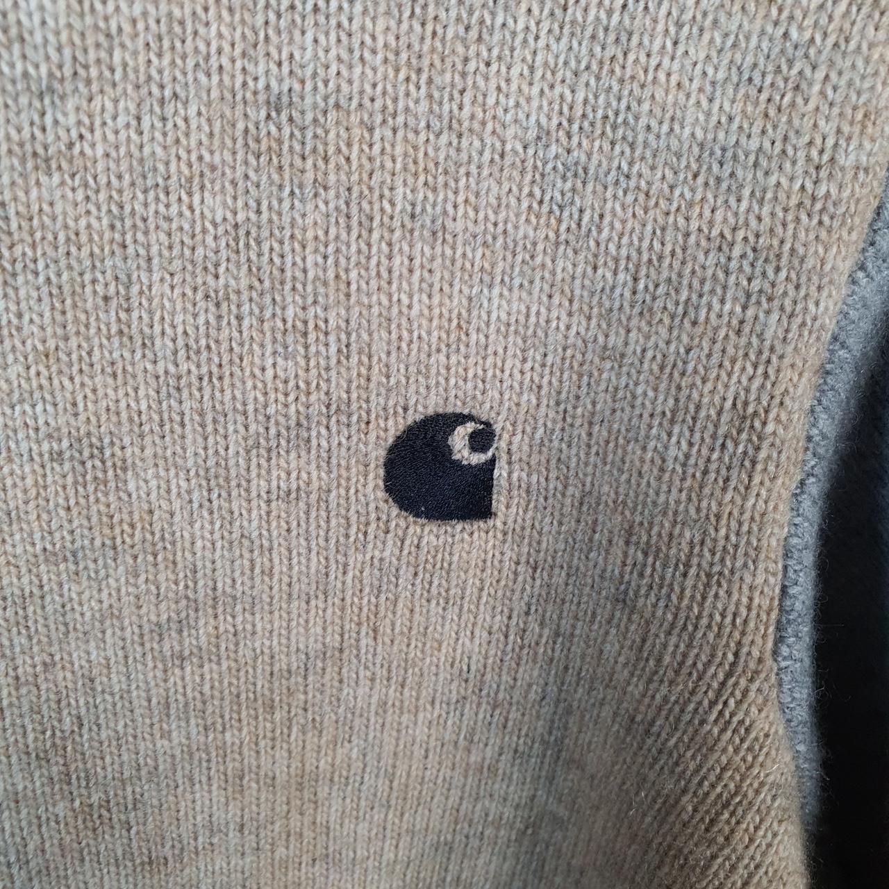 Vintage Carhartt Triple Sweater Mens XS Brown Pullover USA Loose Fit