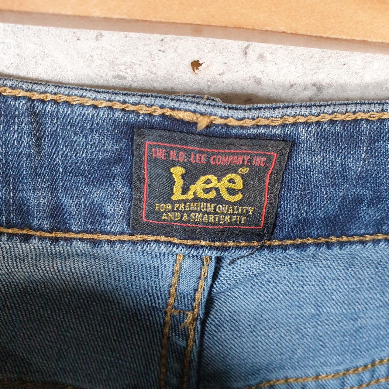 Vintage Lee Baggy Shorts Jorts Cargo Womens W38 Blue Relaxed Denim