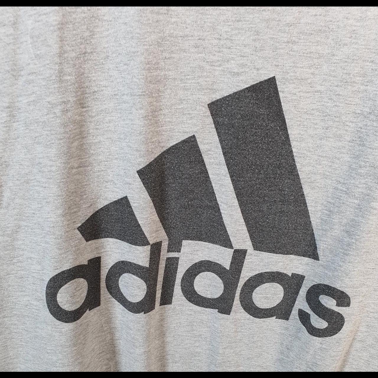 Vintage Adidas Golf T Shirt Men’s XL Grey Three Stripes Logo Athletic