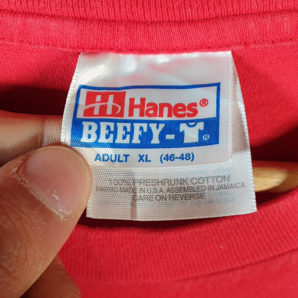 Vintage Hanes Beefy Northridge Softball 1997 USA Single Stitch T Shirt Men’s XL Red C9406