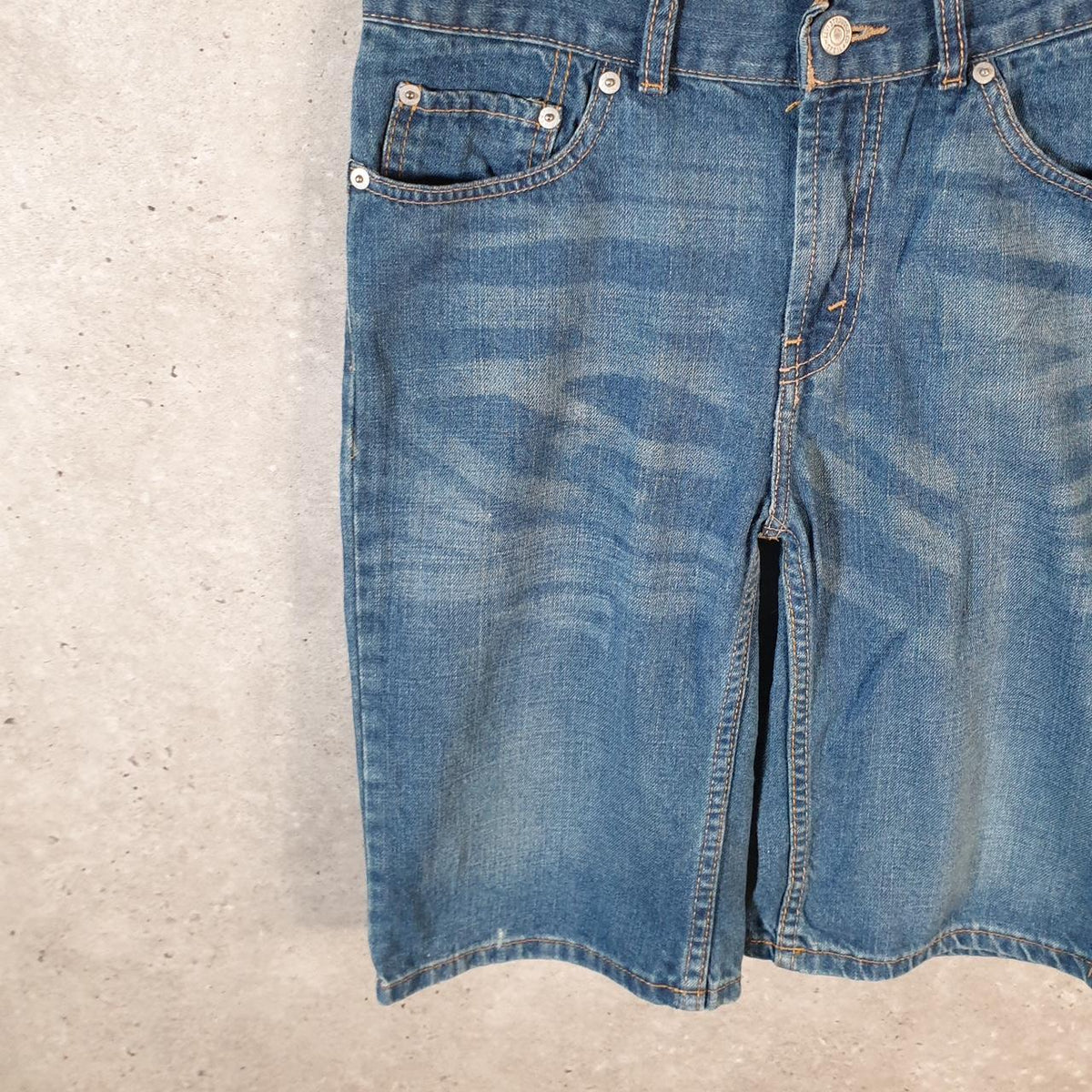 Vintage Levi’s 505 Baggy Shorts Jorts Cargo Womens W30 Blue Relaxed Denim