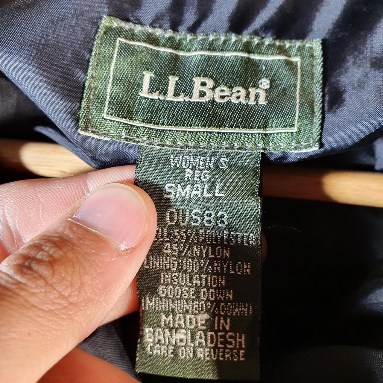 Vintage L.L. Bean Outdoors Nylon Jacket Womens Small Black Waterproof Hooded