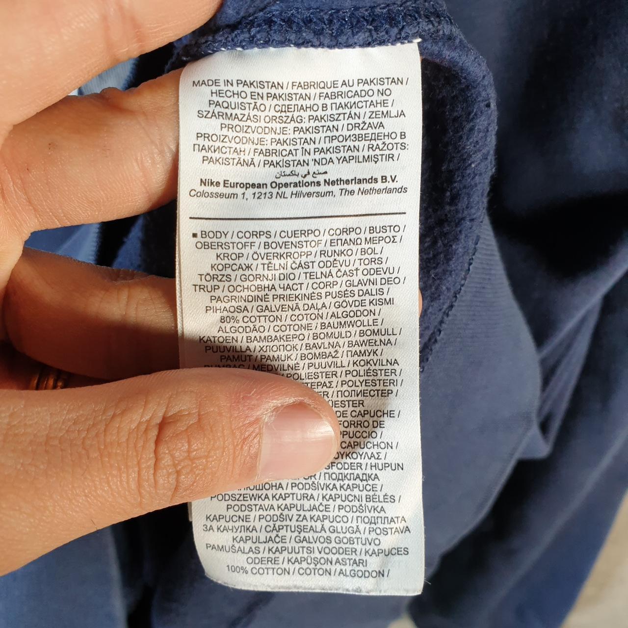 Vintage Nike Club Spellout Hoodie Men’s Large Navy Blue Swoosh Y2K Pullover