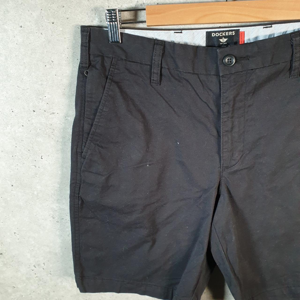 Vintage Dockers Chino Shorts Jorts Cargo Men’s W32 Black Baggy Cotton A4293