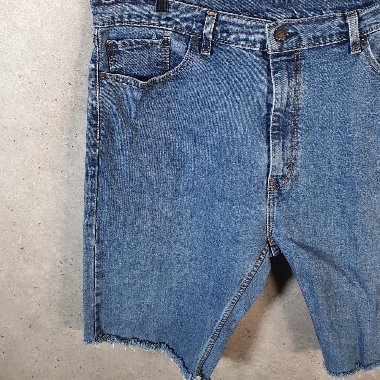 Vintage Levi’s 505 Cut Off Shorts Jorts Cargo Blue W40 Blue Relaxed Denim