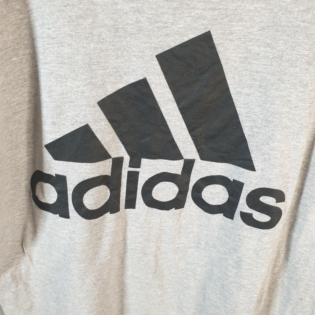 Vintage Adidas Go To Tee T Shirt Men’s Medium Grey Three Stripes Logo Athletic