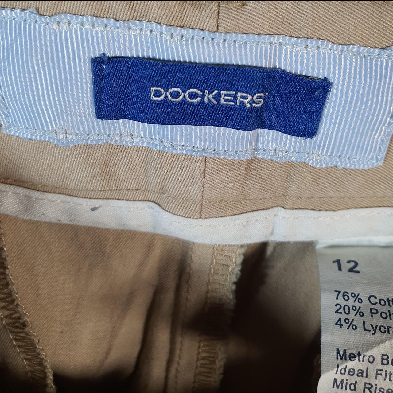 Vintage Dockers Chino Shorts Jorts Cargo Womens W34 Brown Baggy Cotton