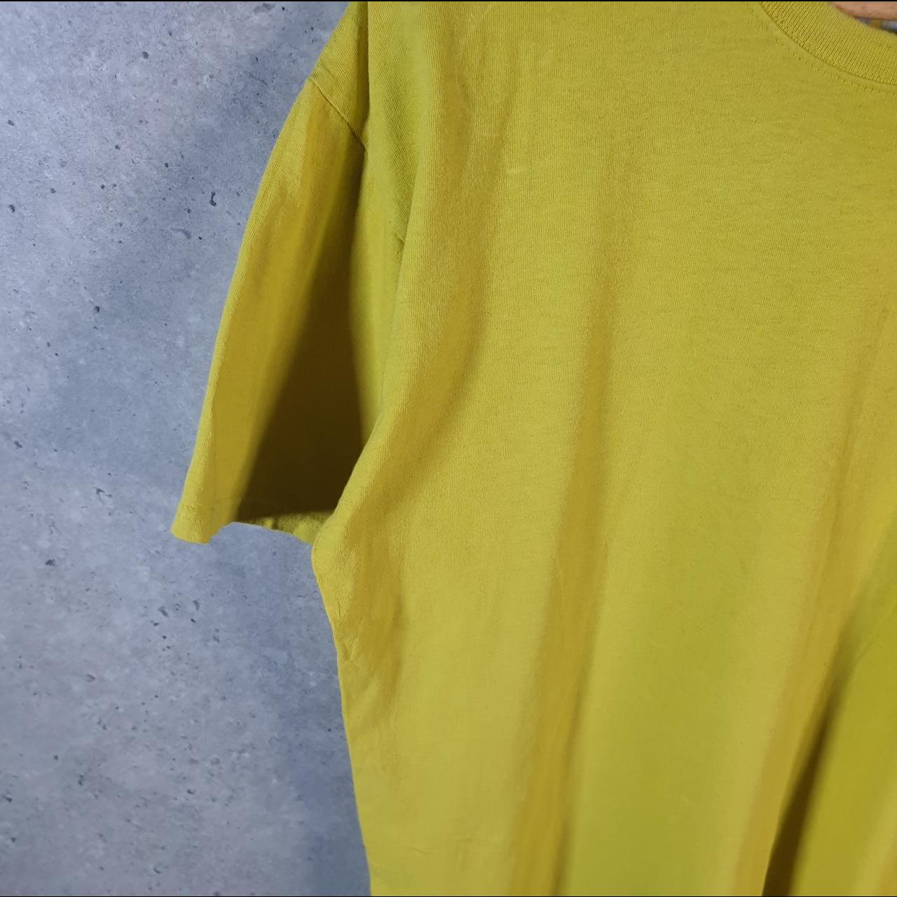 Vintage Nike Centre Logo T Shirt Men’s Large Yellow Swoosh Athletic