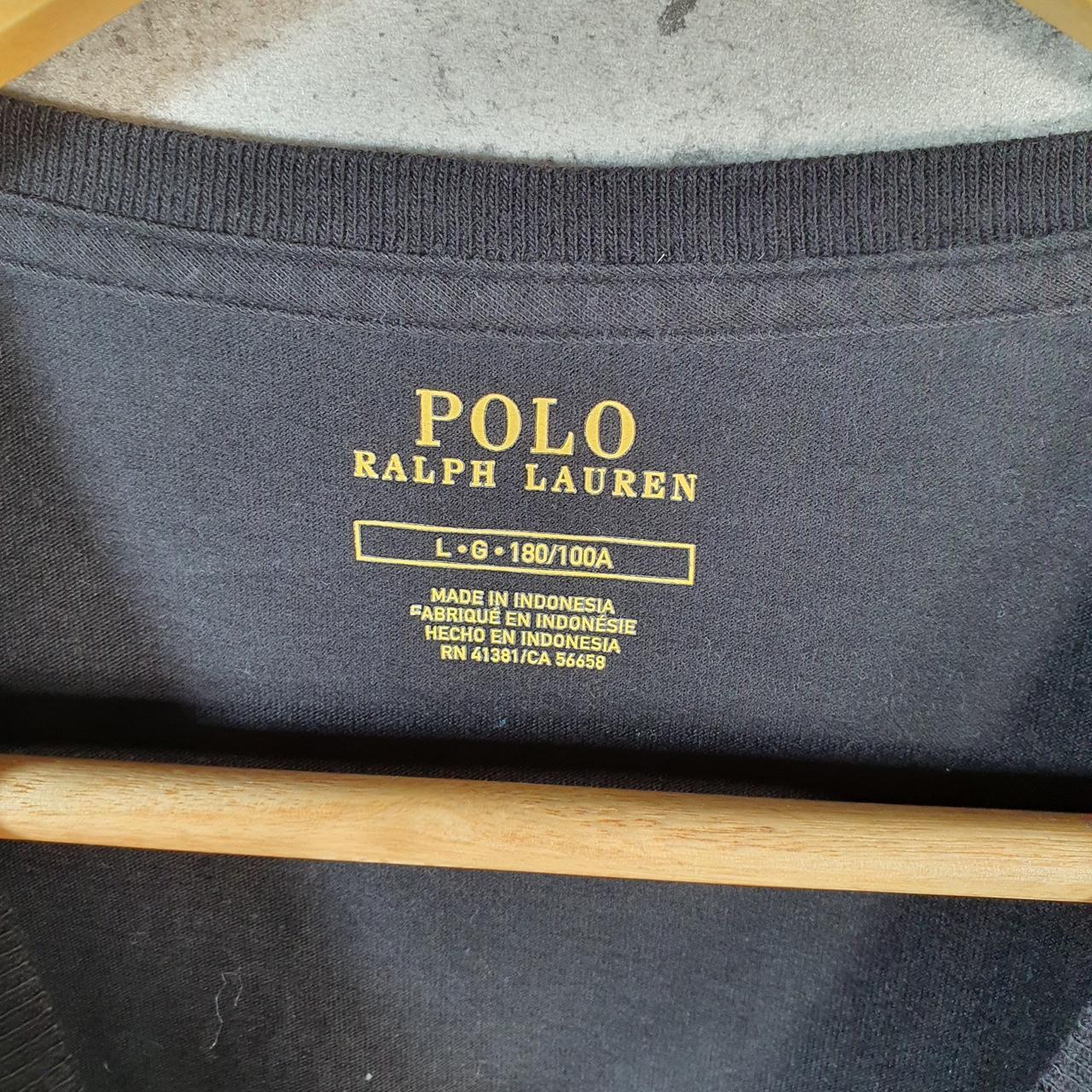 Vintage Ralph Lauren Polo Sport T Shirt Men’s Large Black Slim Fit Embroidered Pony C8660