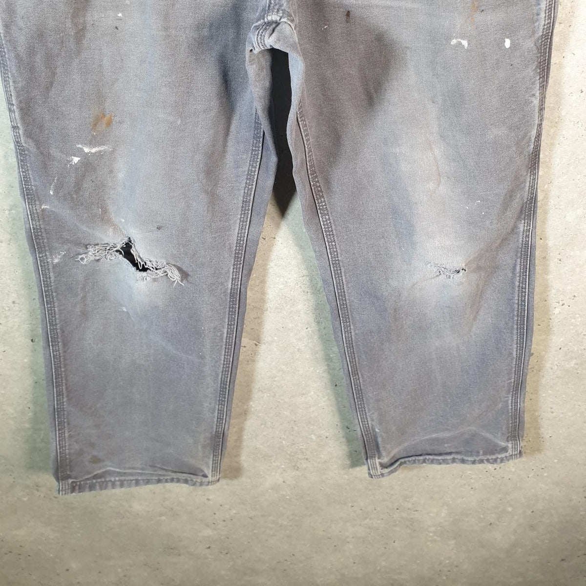 Vintage Carhartt Carpenter Trousers Mens W36 L28 Grey Dungaree Fit Workwear Thrashed