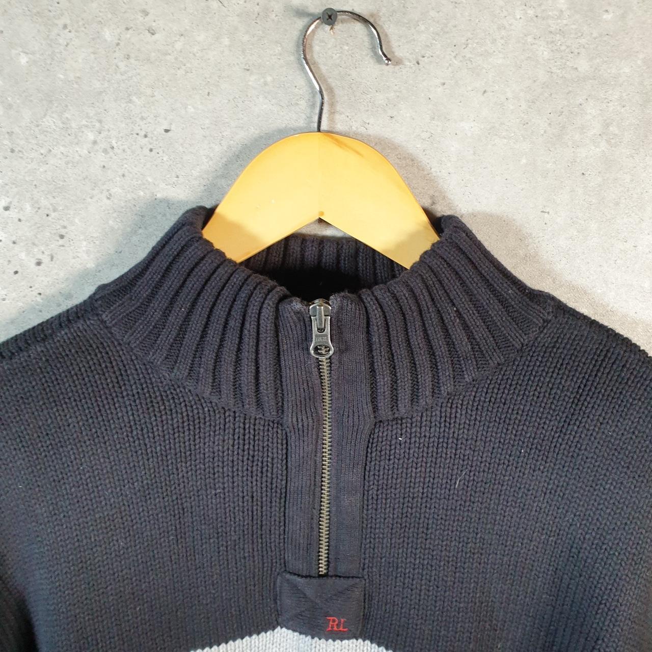 Vintage Ralph Lauren Polo Jeans Company 1/4 Zip Sweatshirt Men’s 2XL Black Pullover