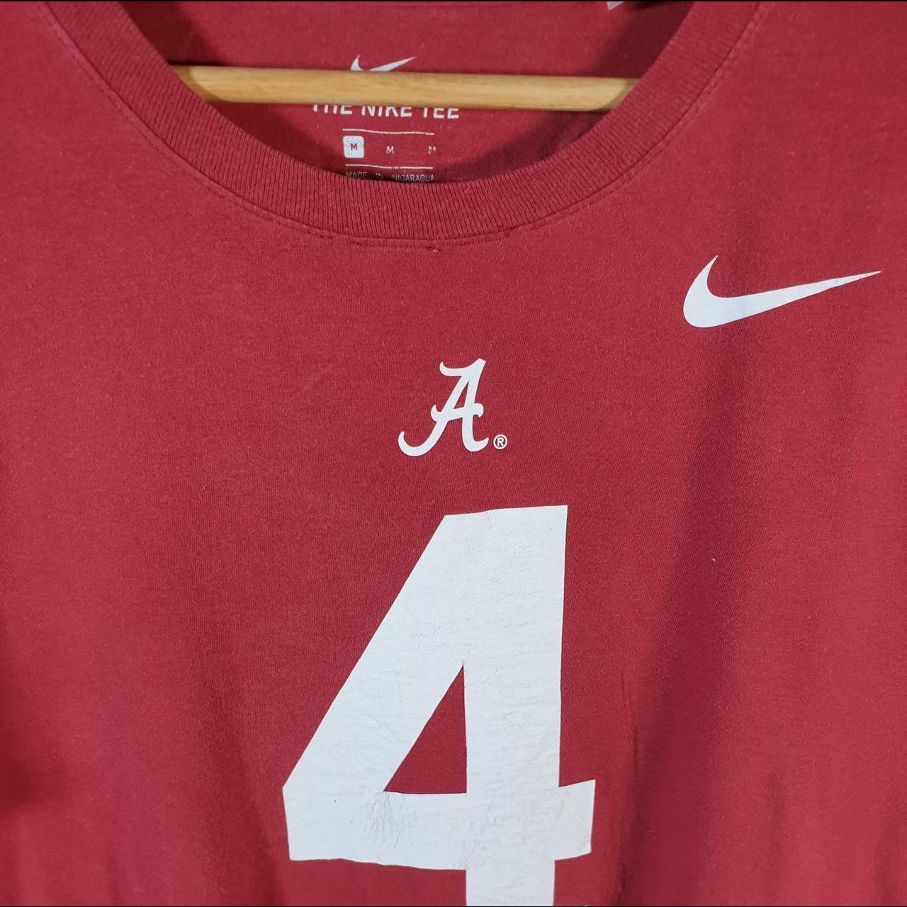 Vintage Nike Alabama Crimson Tide Jeudy 4 T Shirt Men’s Medium Red Swoosh Logo Athletic