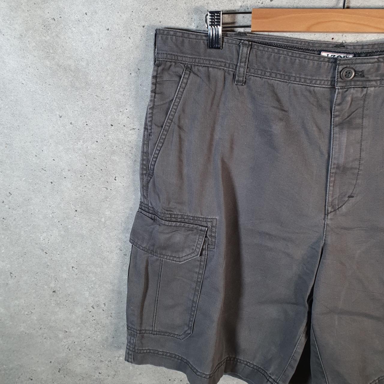 Vintage Izod Golf Chino Shorts Jorts Cargo Men’s W38 Grey Baggy Cotton