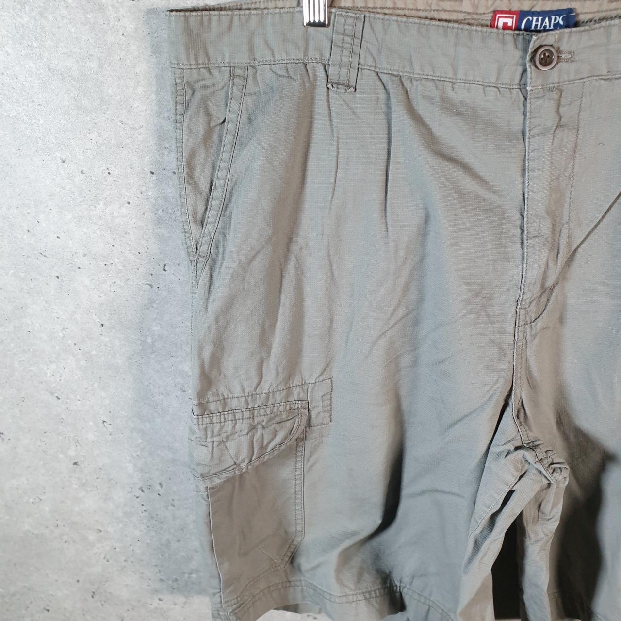 Vintage Chaps Ralph Lauren Chino Shorts Jorts Cargo Men’s W42 Grey Baggy Cotton A4283