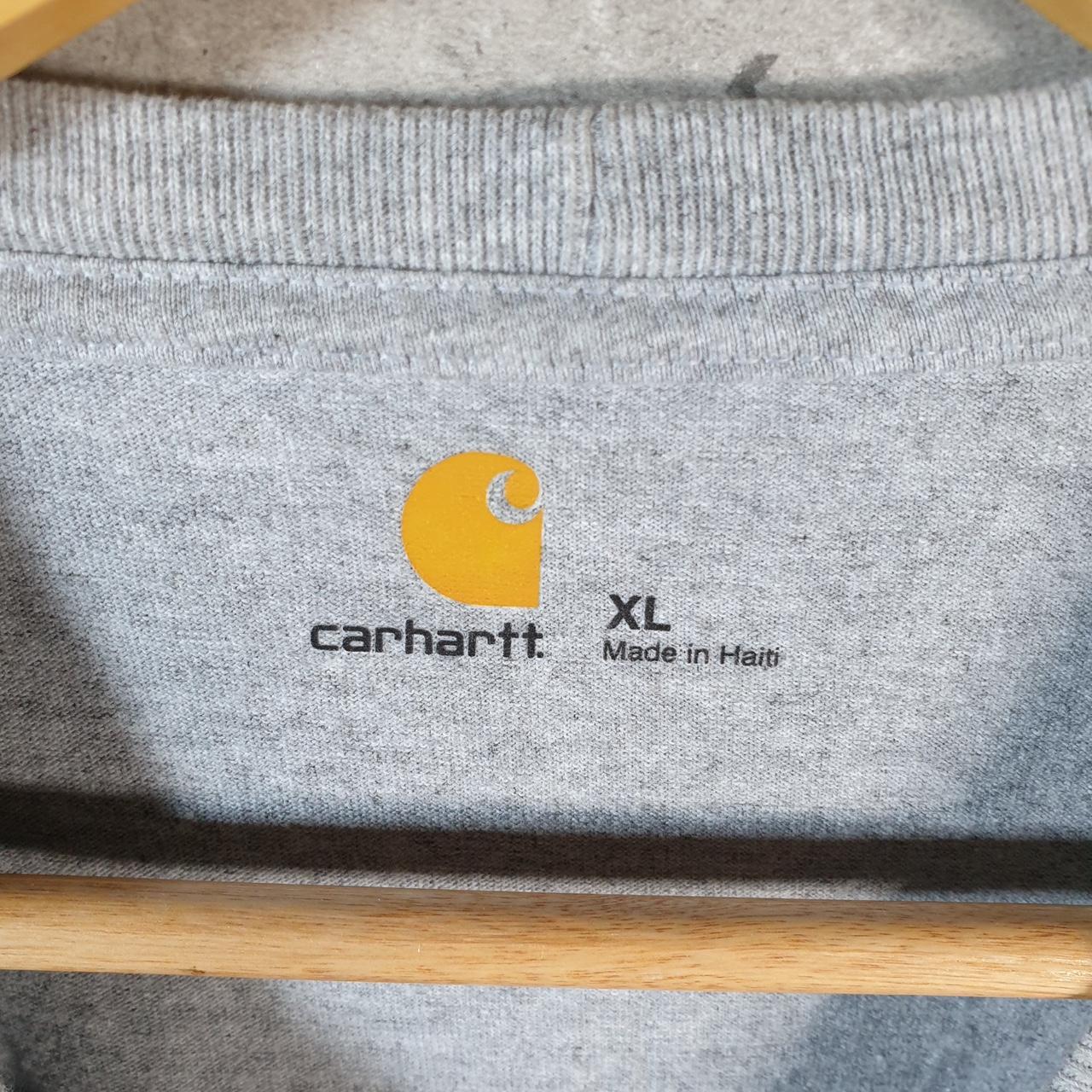 Vintage Carhartt Pocket T Shirt Men’s XL Grey Workwear Chore Utility Relaxed Fit C9347
