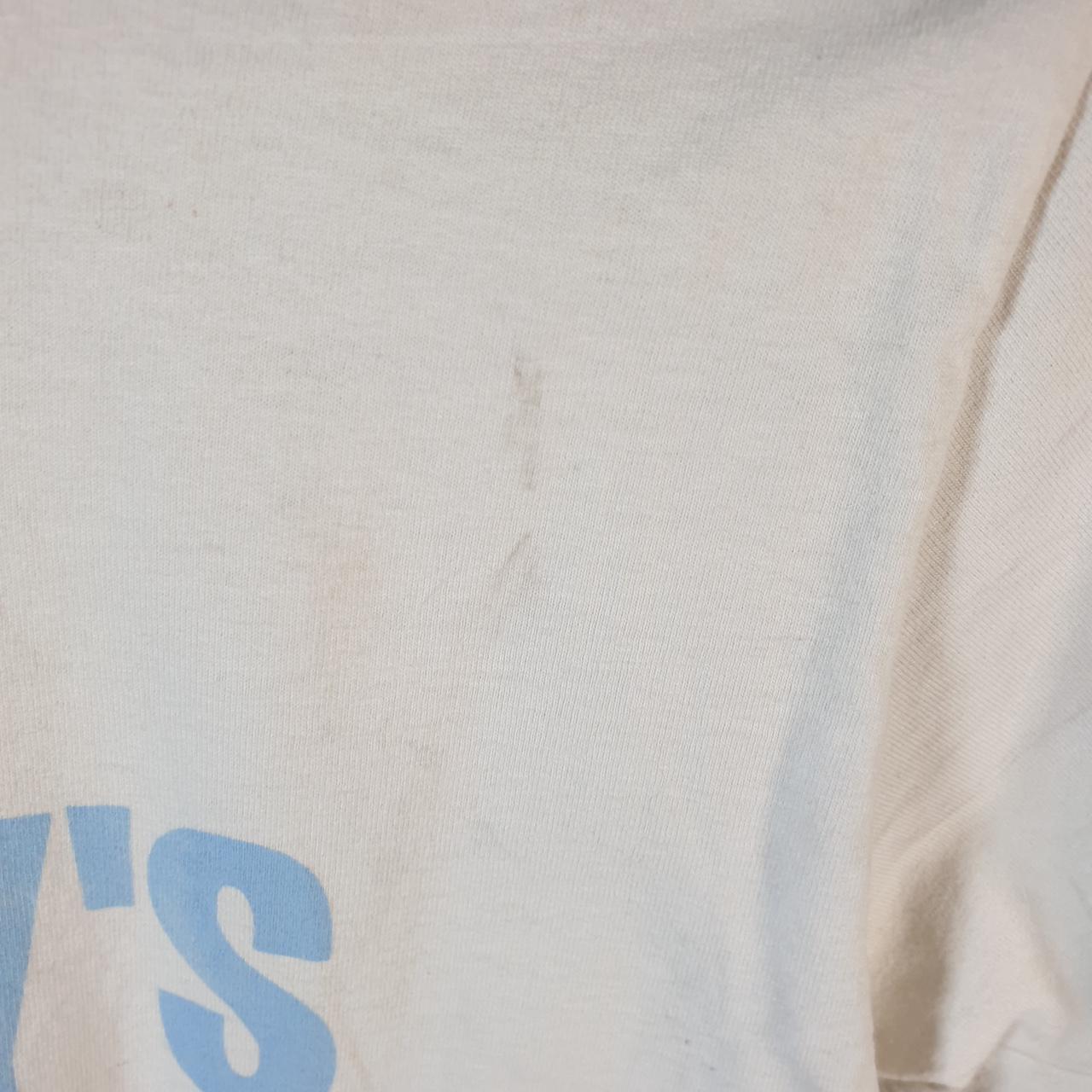 Vintage Champion Spellout T Shirt Men’s Small Slim White USA Athletic