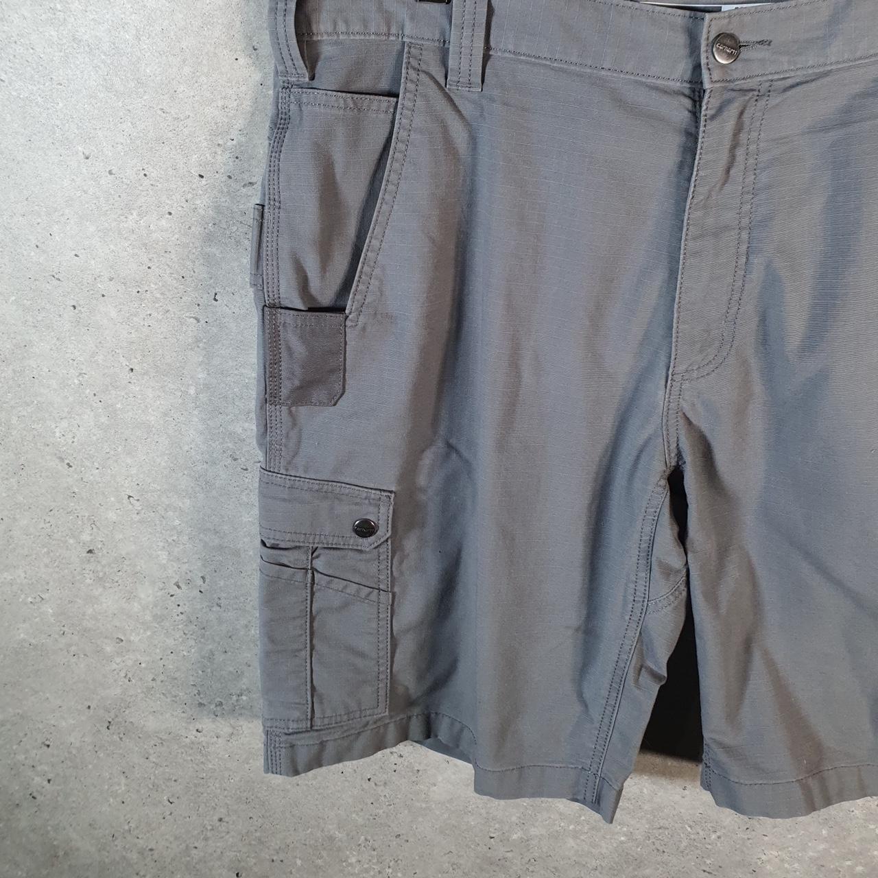 Vintage Carhartt Baggy Carpenter Shorts Jorts Cargo Men’s W38 Grey Relaxed Fit Workwear