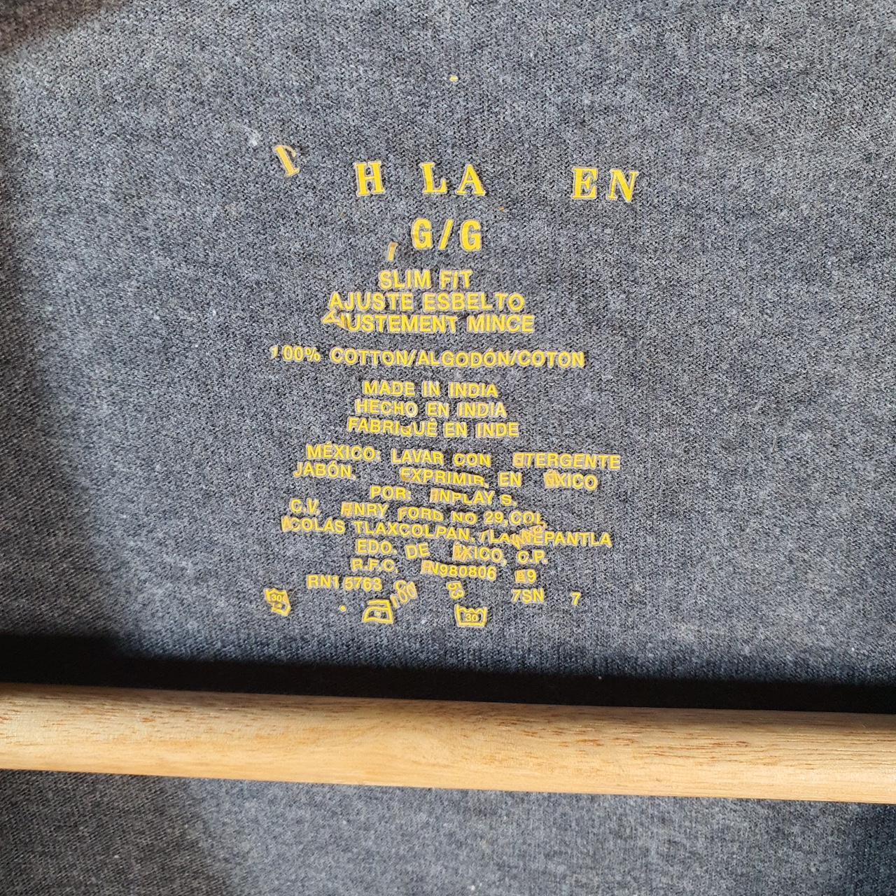 Vintage Ralph Lauren Polo Sport T Shirt Men’s Large Grey Slim Fit Embroidered Pony C8684