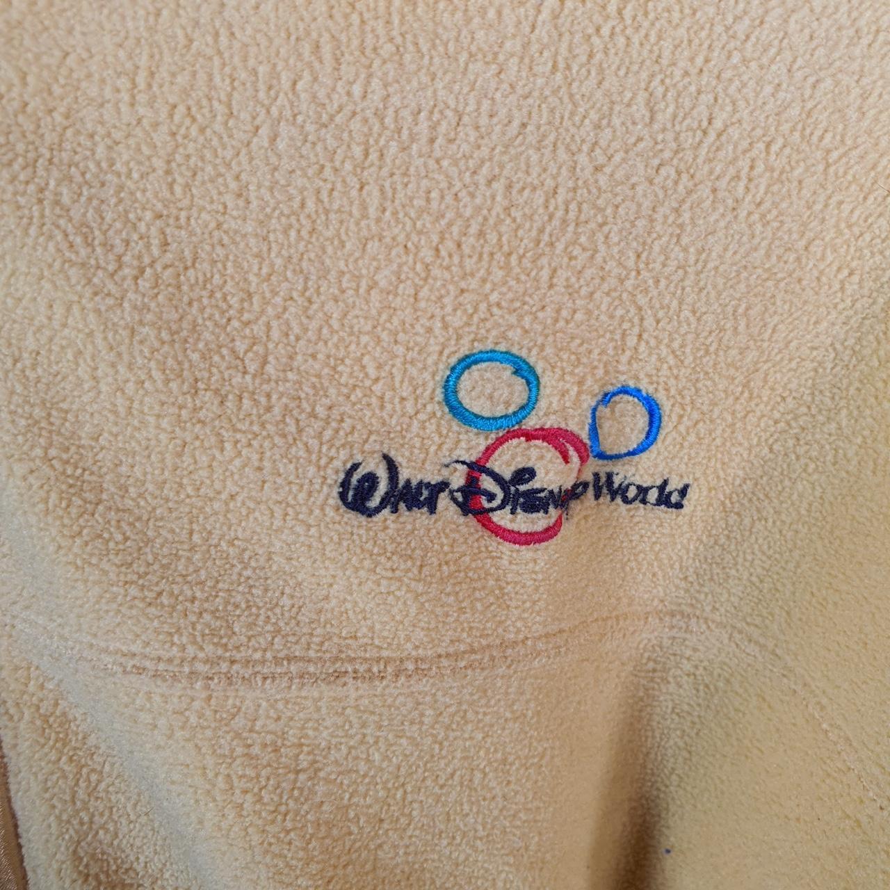 Disney Mickey Mouse Fleece Full Zip Hoodie Womens 2XL Yellow Embroidered Logo