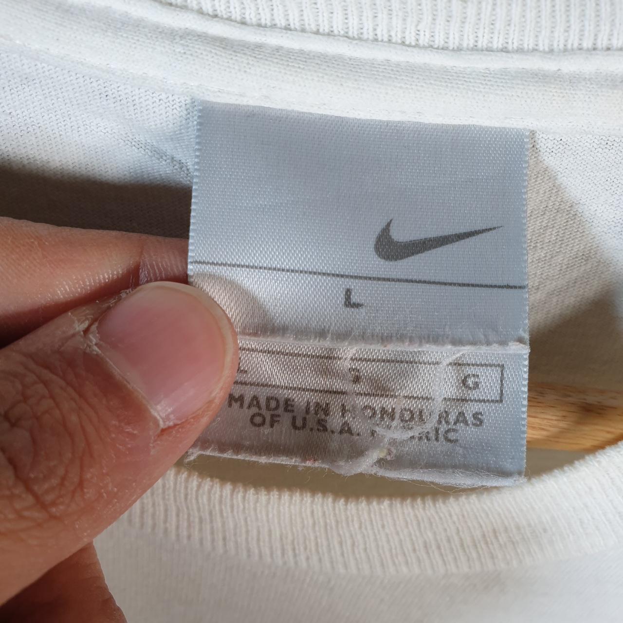 Vintage Nike 90 Swoosh T Shirt Shirt Men’s Large White Logo Athletic C9938