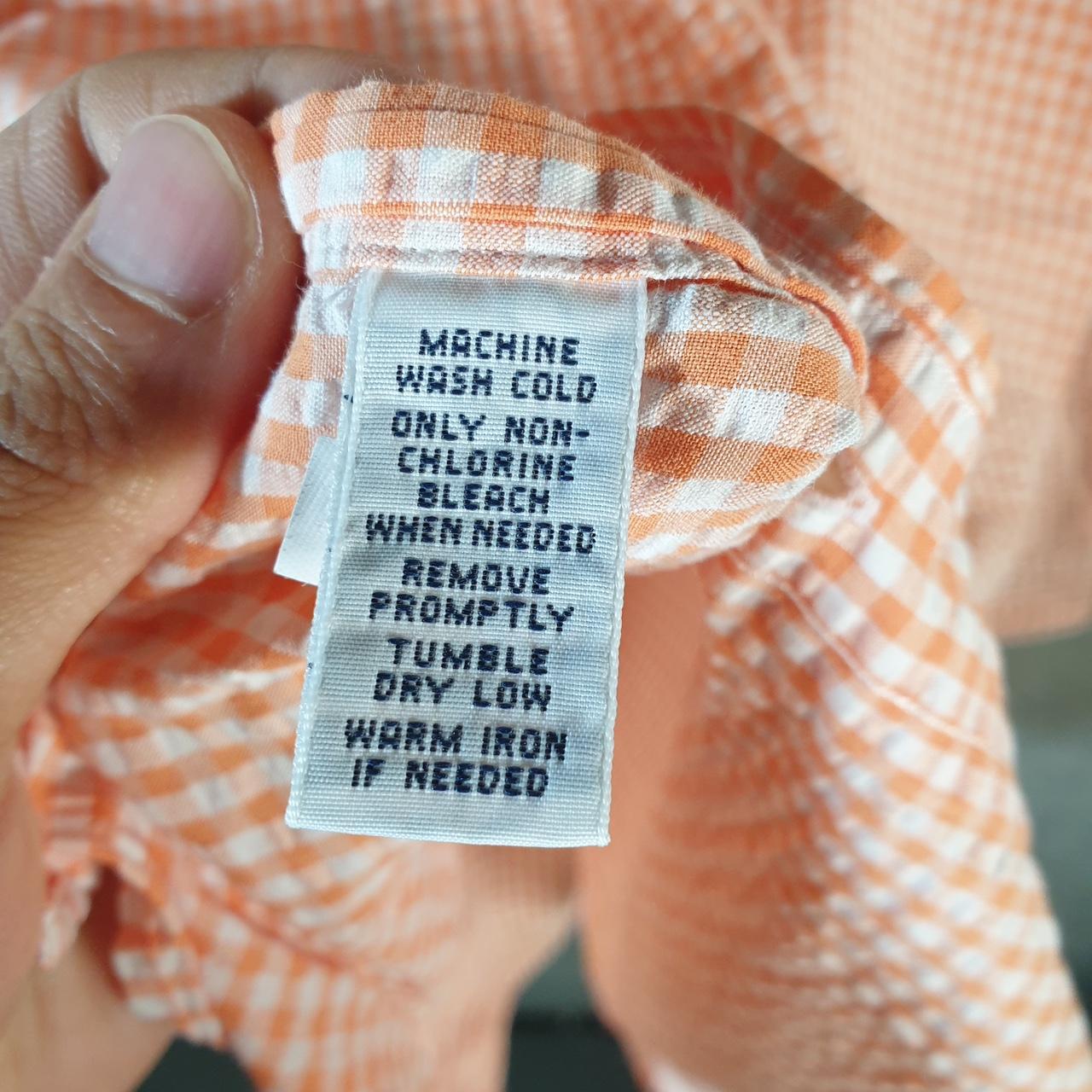 Vintage Ralph Lauren Button Down Shirt Men’s Medium Orange Custom Fit Cotton