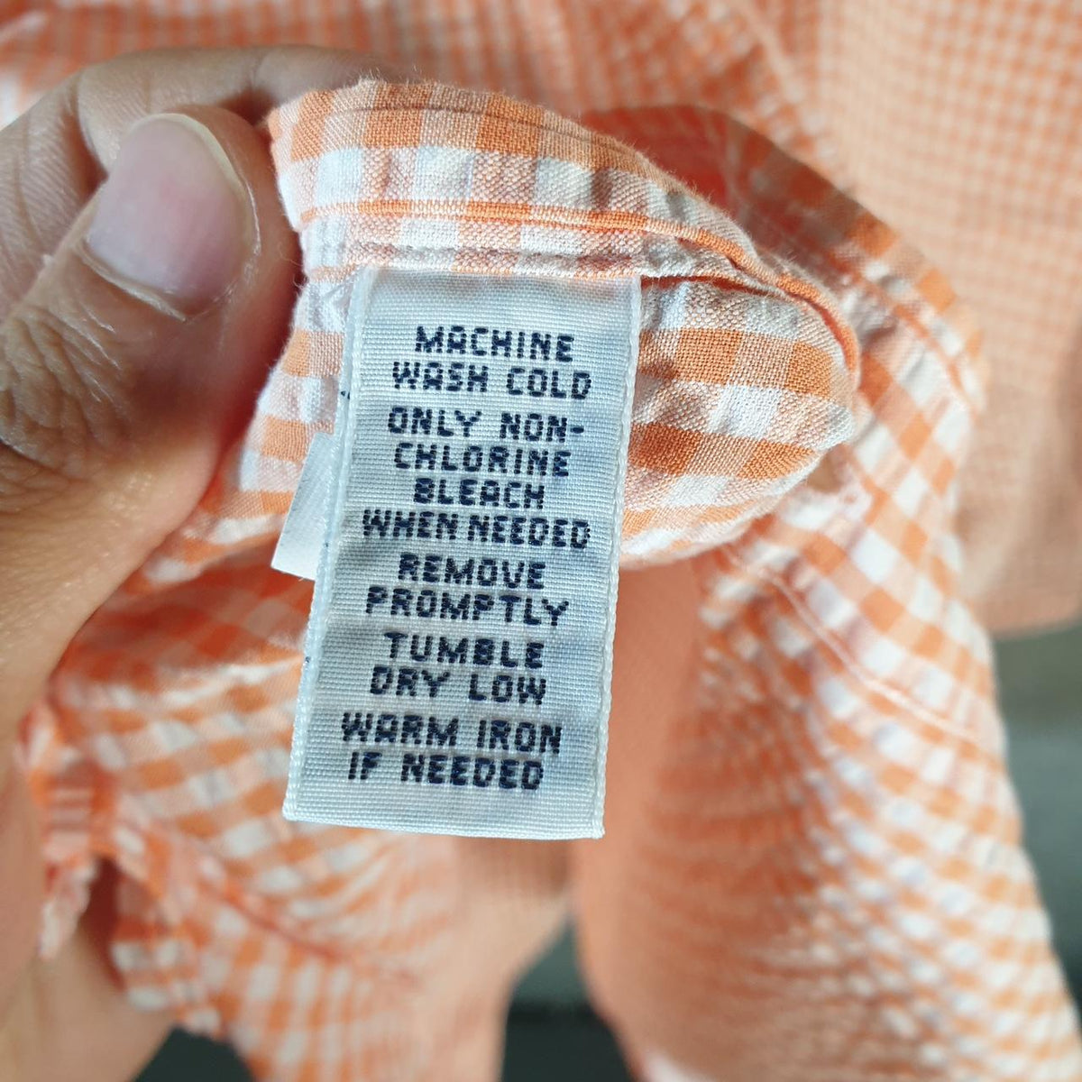 Vintage Ralph Lauren Button Down Shirt Men’s Medium Orange Custom Fit Cotton