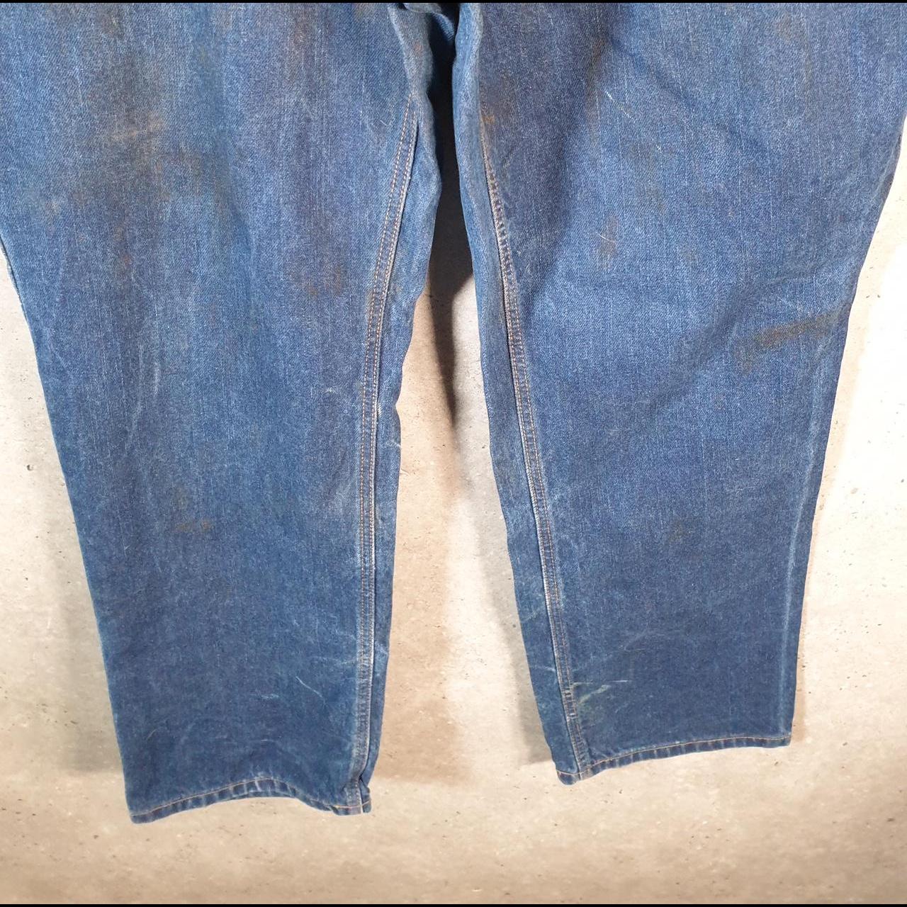 Vintage Carhartt Workwear Carpenter Jeans Mens W42 L32 Blue Denim Relaxed Fit USA