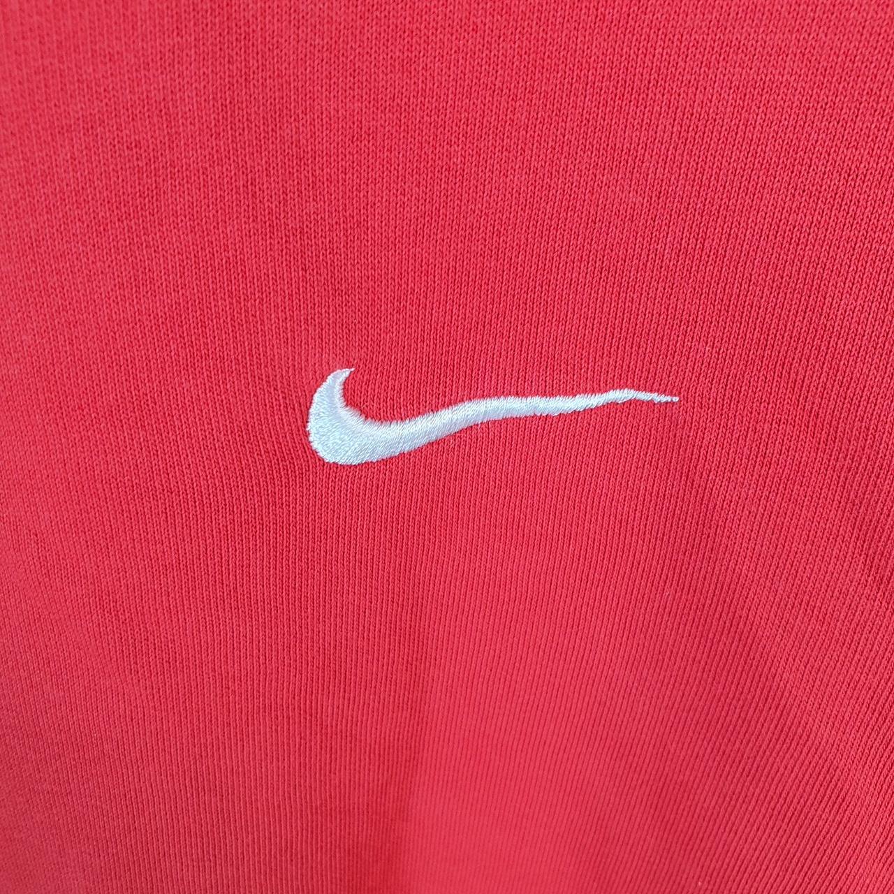 Vintage Nike Sweatshirt Mens Medium Red Single Swoosh Y2K Pullover Embroidered Logo
