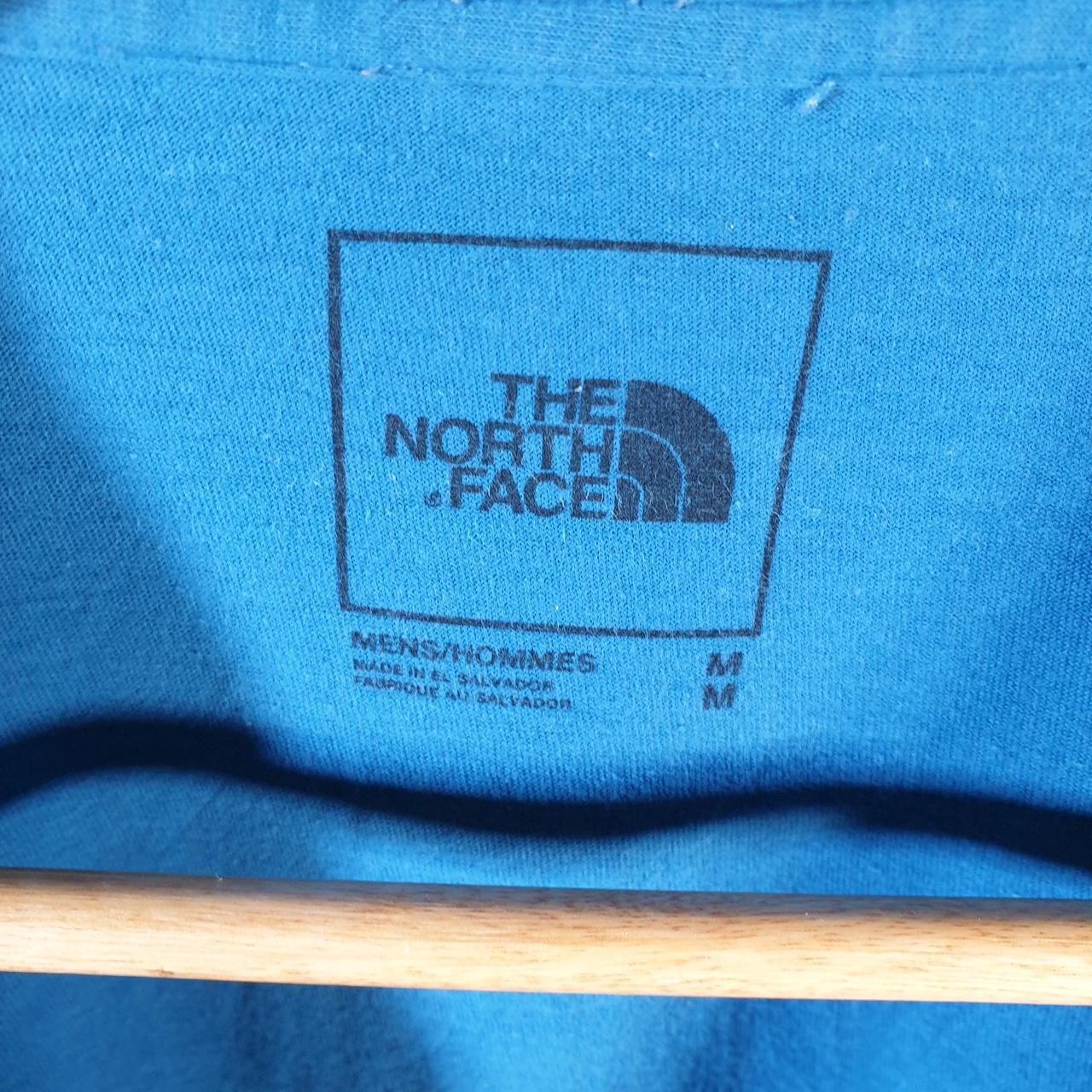 Vintage The North Face TNF Spellout T Shirt Shirt Men’s Medium Blue Logo Athletic C9601