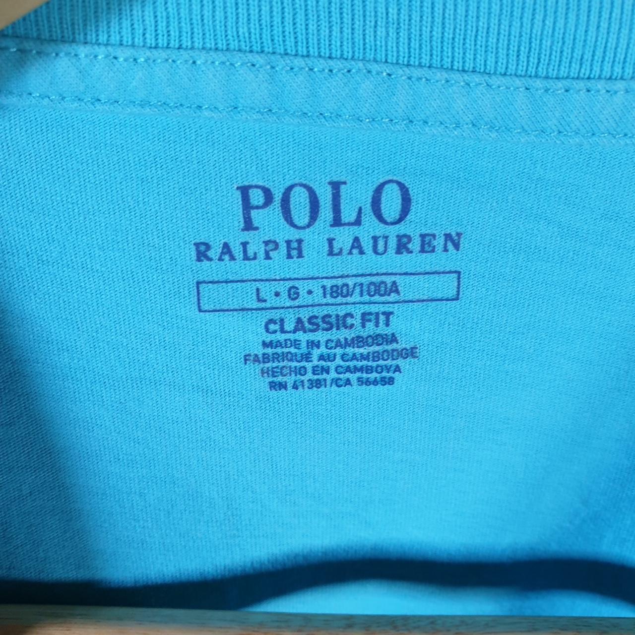 Vintage Ralph Lauren Polo T Shirt Men’s Large Blue Embroidered Classic Fit Pony C9150