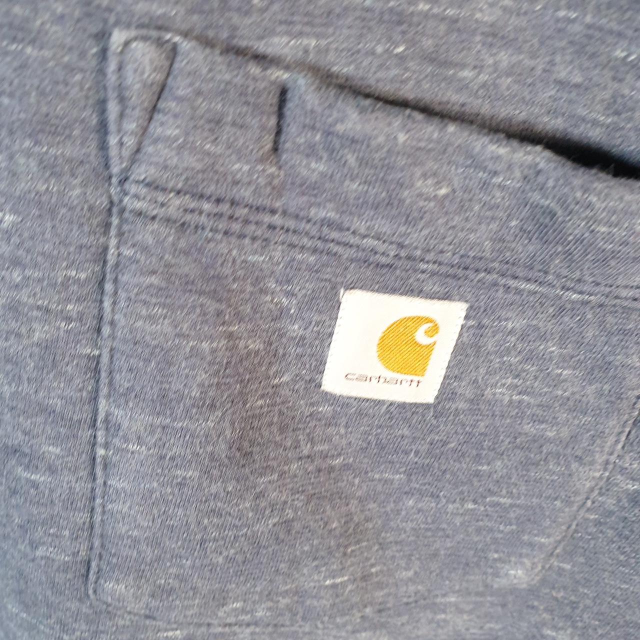 Vintage Carhartt Sweatshirt Womens Medium Navy Blue Pullover Blank USA Relaxed Fit