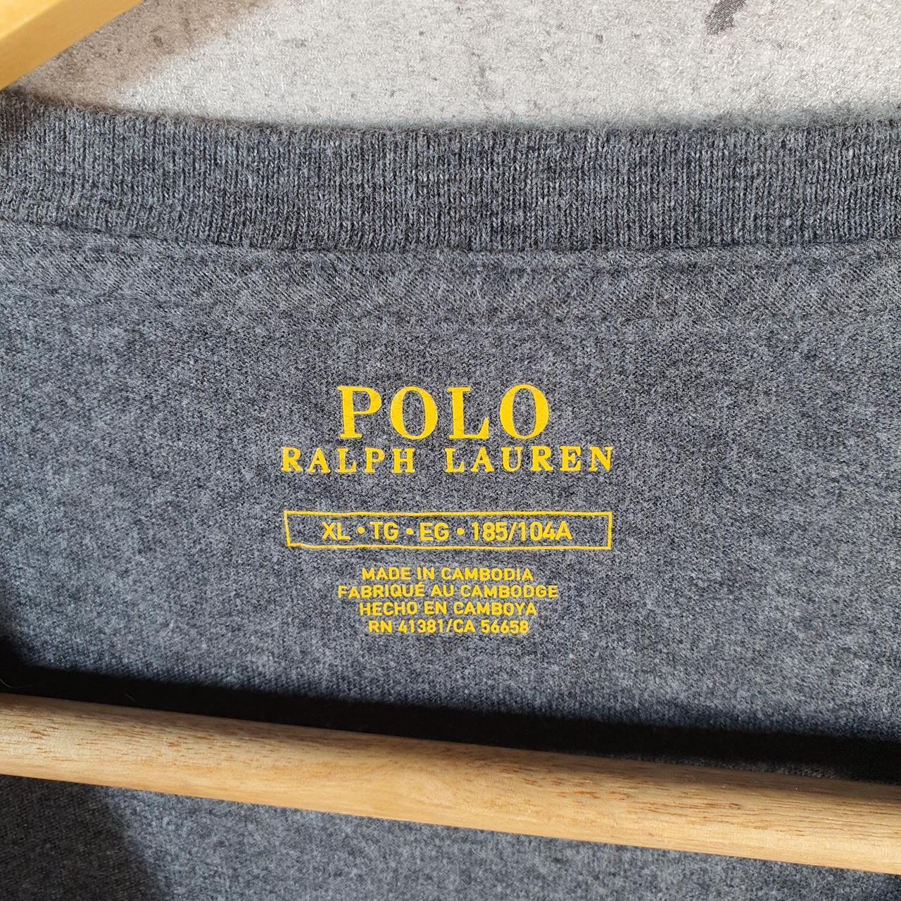 Vintage Ralph Lauren Polo Sport T Shirt Men’s XL Grey Classic Fit Embroidered Pony C8704