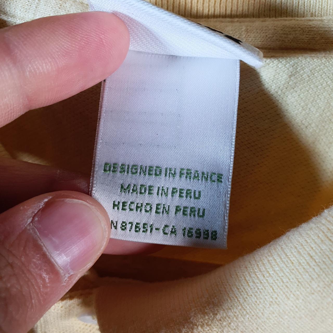 Vintage Lacoste Polo Shirt Men’s Large Yellow Classic Fit Embroidered Logo