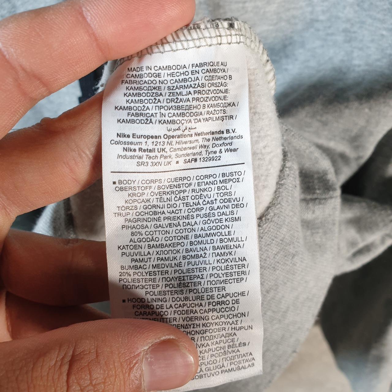 Vintage Nike Club Hoodie Womens Large Grey Centre Swoosh Y2K Pullover Logo