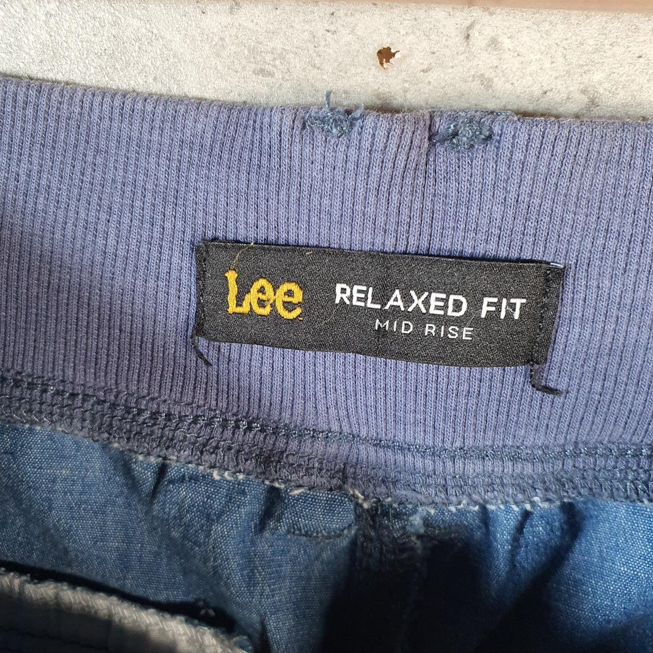 Vintage Lee Baggy Shorts Jorts Cargo Womens W36 Blue Relaxed Cargo