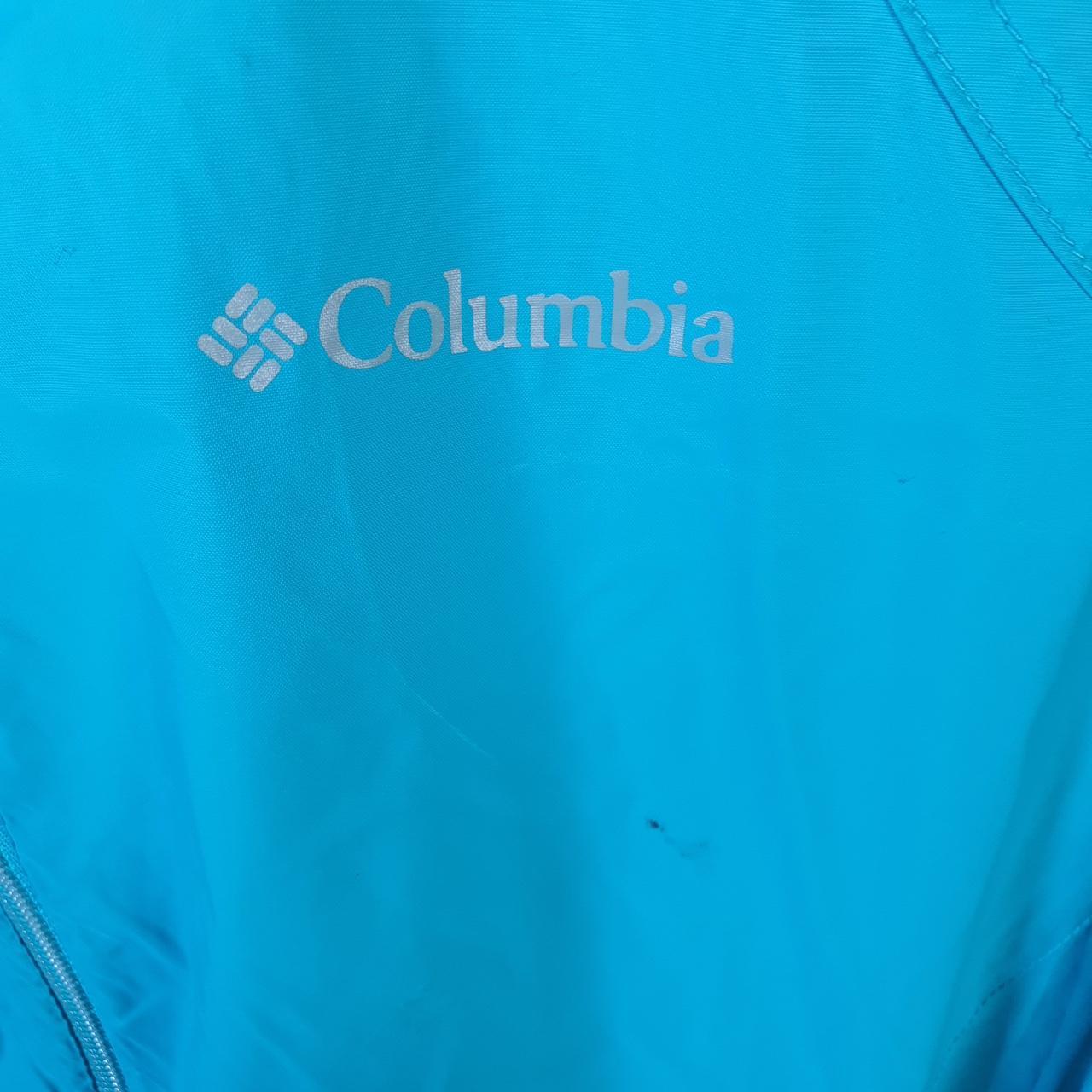 Vintage Columbia Windbreaker Track Jacket Womens Medium Blue USA Athletic