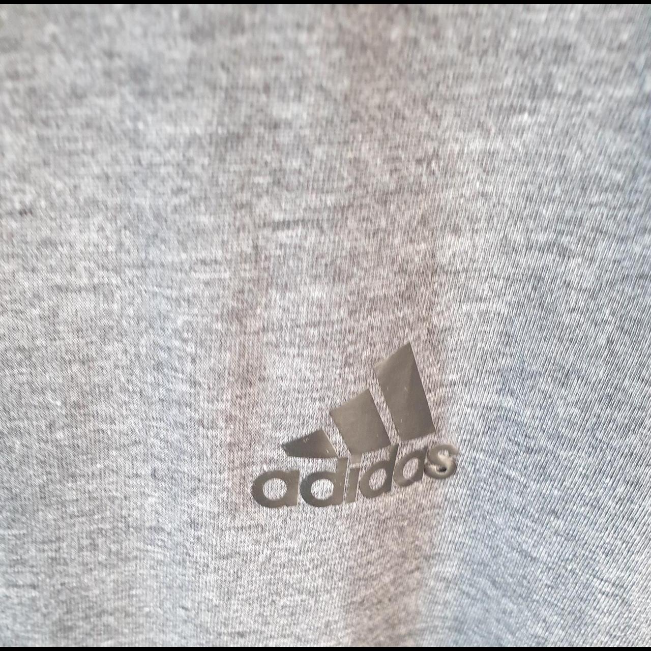 Vintage Adidas Climalite T Shirt Men’s XL Grey Three Stripes Logo Athletic