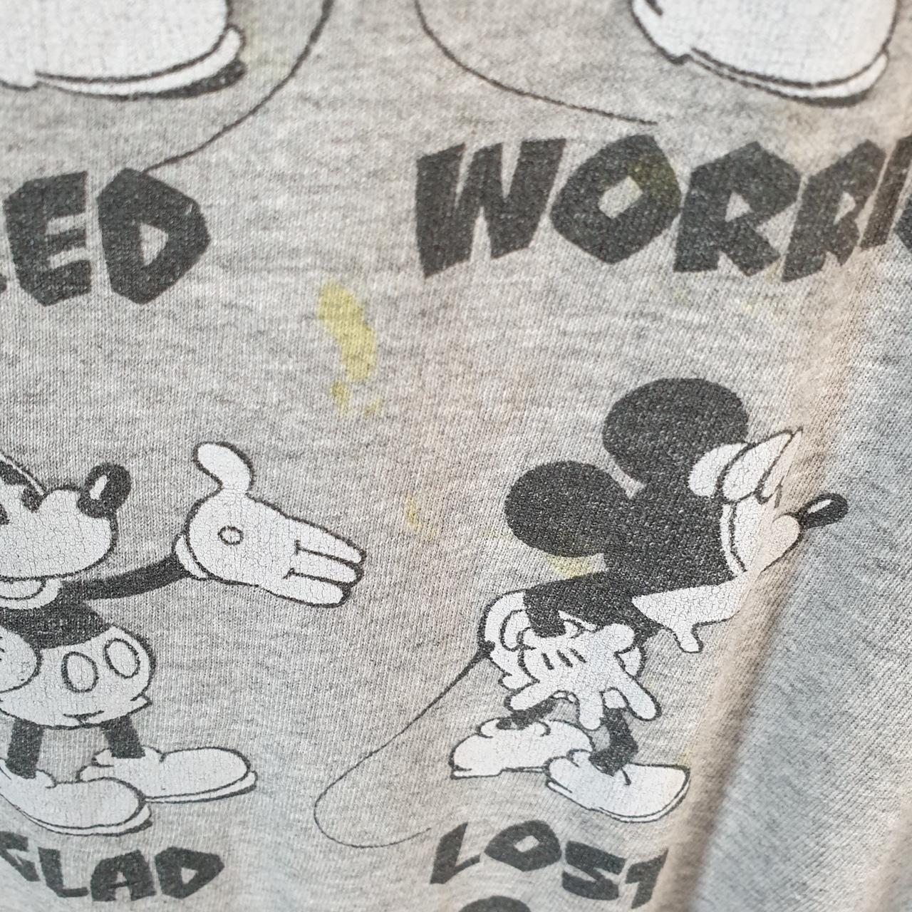 Vintage Disney Land Mickey Mouse T Shirt Men’s XL Grey Logo Graphic Cartoon