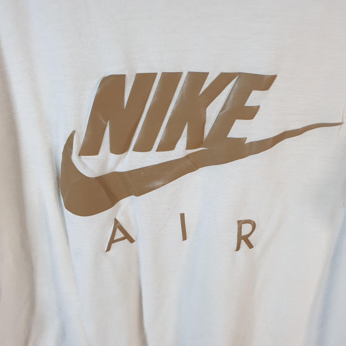 Vintage Nike Air Spellout T Shirt Mens Small White Logo Swoosh Athletic