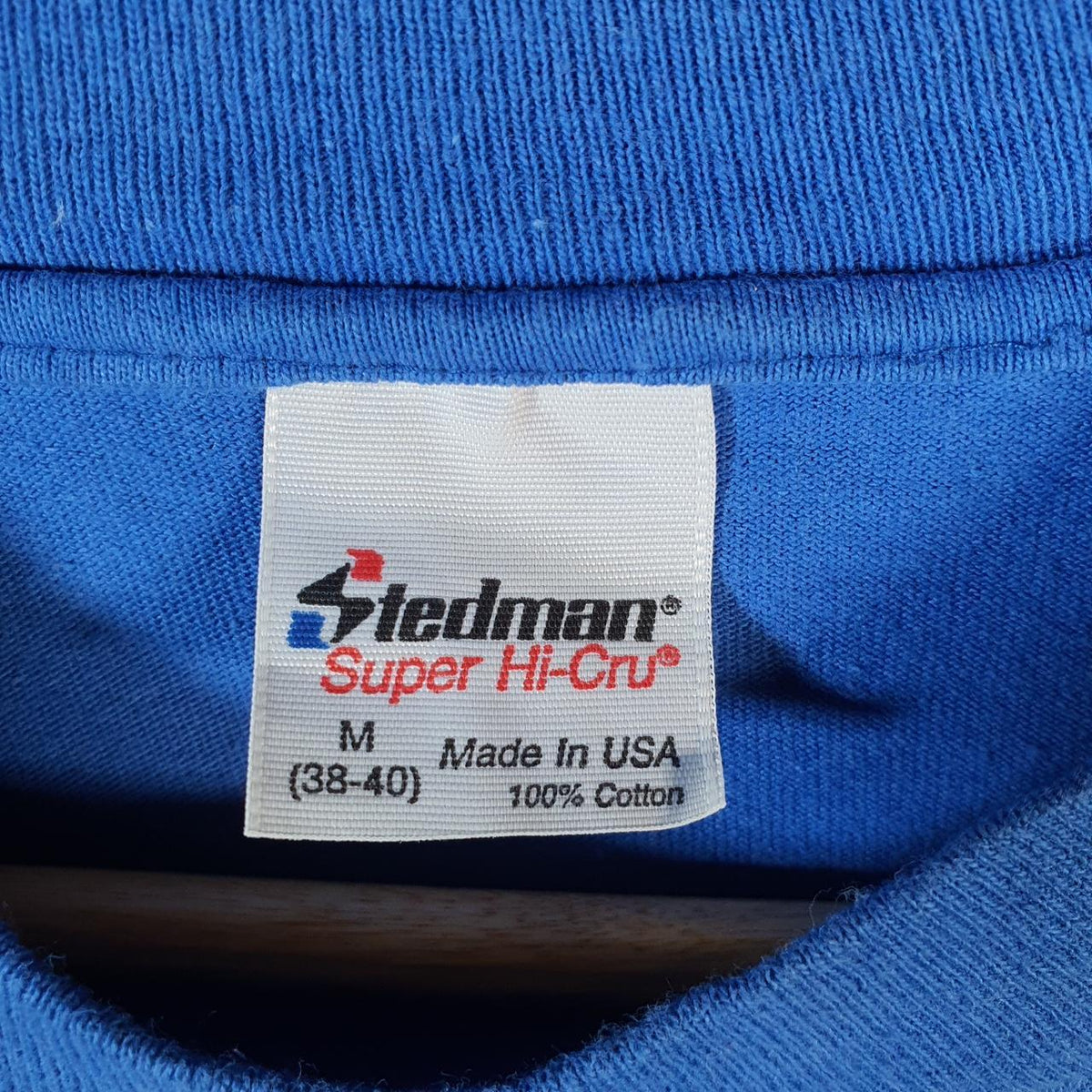 Vintage Stedman The Grudge Match 90s USA Single Stitch T Shirt Men’s Medium Blue C9455
