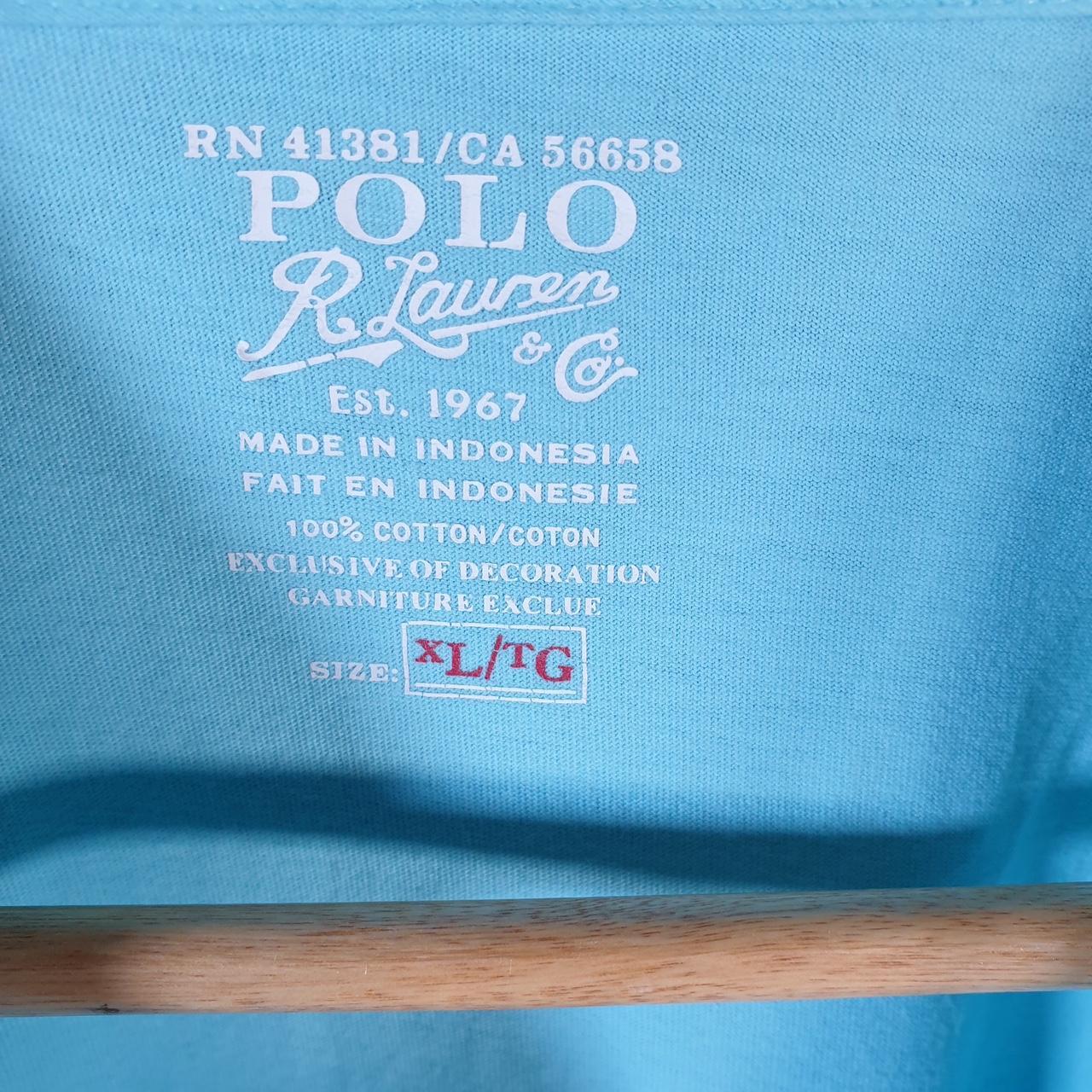 Vintage Ralph Lauren Polo T Shirt Men’s XL Blue Embroidered Classic Fit Pony C9047