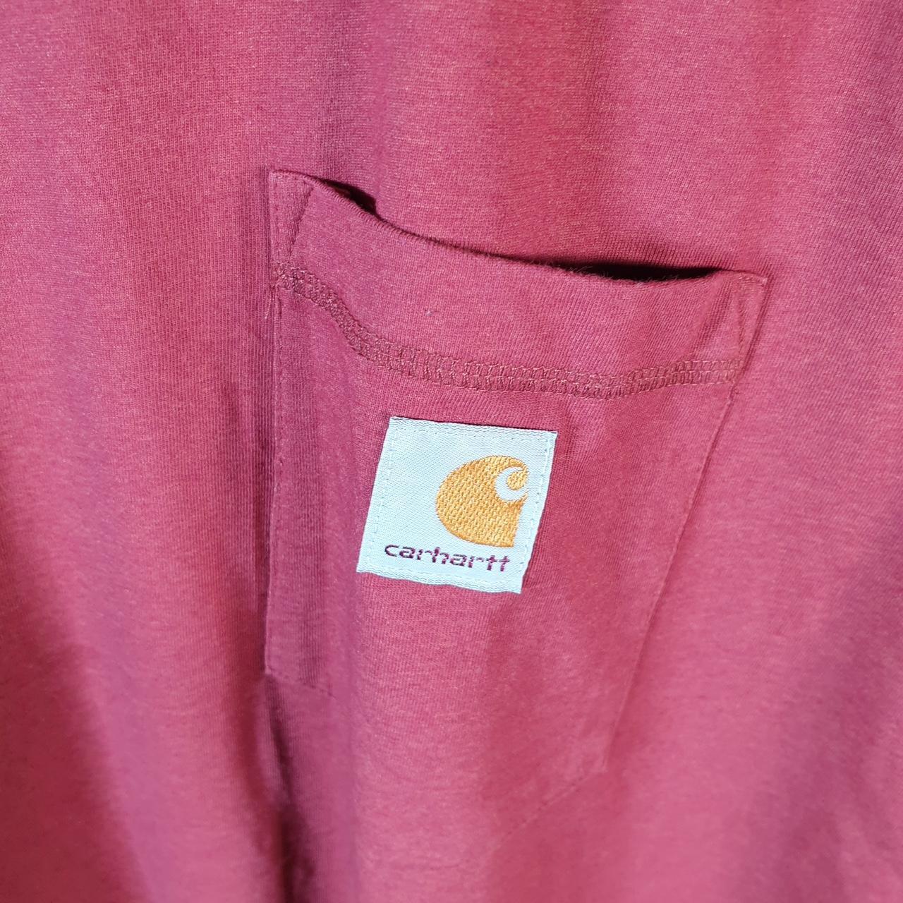 Vintage Carhartt Pocket T Shirt Men’s Large Red Workwear Chore Utility Relaxed Fit