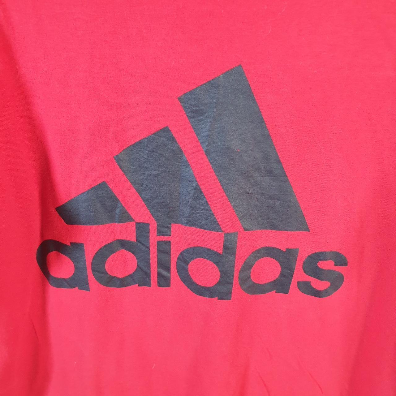 Vintage Adidas Amplifier T Shirt Men’s Small Red Three Stripes Logo Athletic