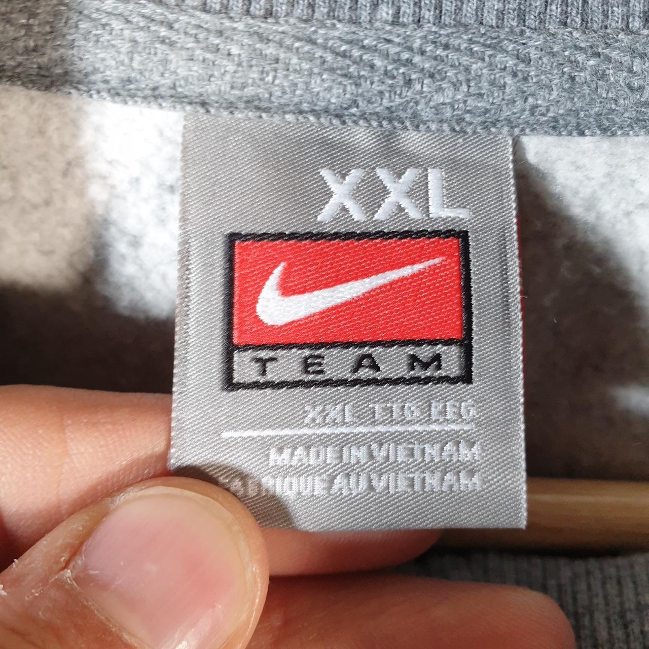 Vintage Nike Team Embroidered Sweatshirt Men’s 2XL Grey Swoosh Y2K 1/4 Zip Logo