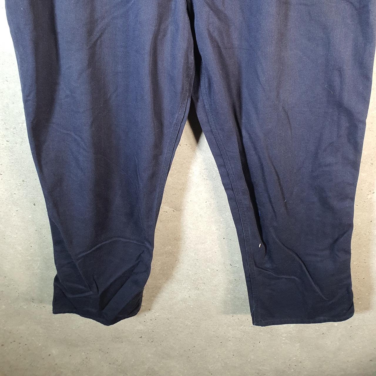 Vintage Carhartt FR Carpenter Trousers Mens W40 L30 Navy Blue Dungaree Fit Workwear USA