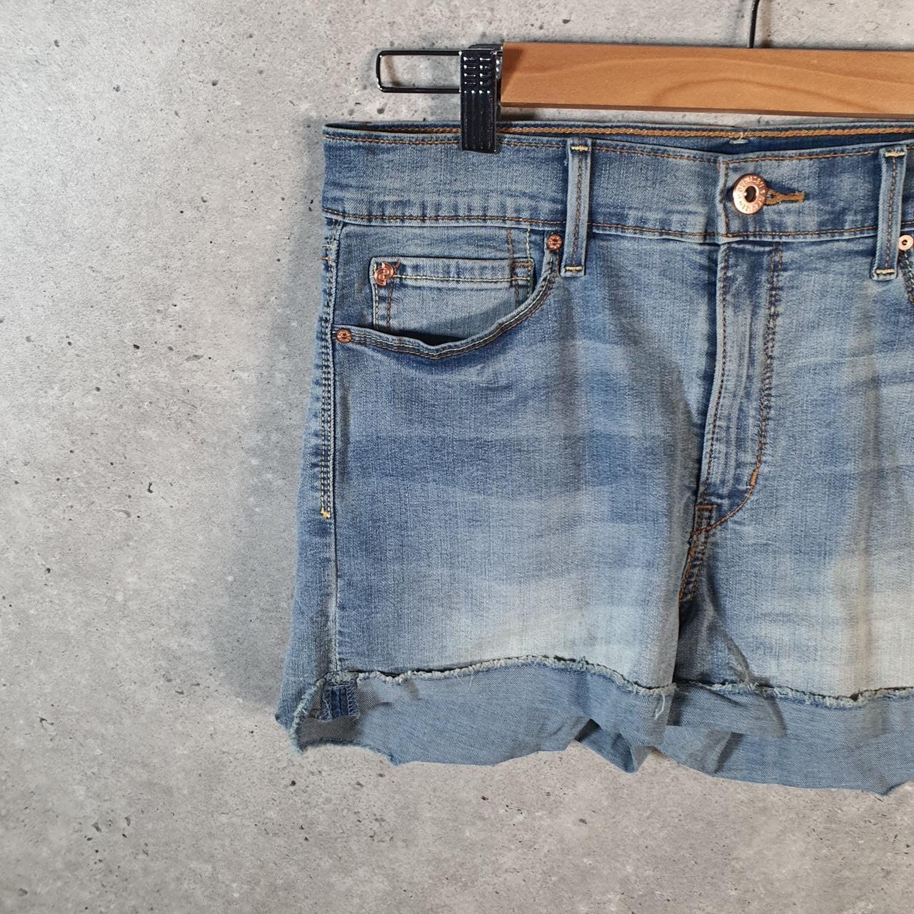 Vintage Levi’s Cut Off Baggy Shorts Jorts Cargo Womens W32 Blue Relaxed Denim